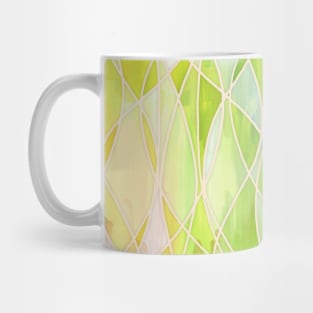 Lemon & Lime Love - abstract painting in yellow & green Mug